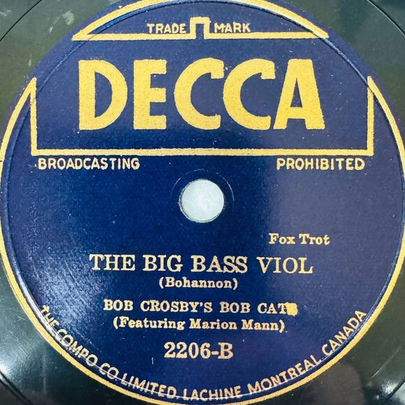 Bob Crosbys Bob Cats Speak To Me Of Love 10 Inch Shellac 78 RPM Decca 2206 - Picture 3 of 4